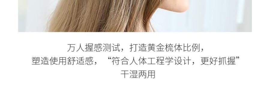 PANVIN盤易 水晶蓬鬆梳 家用蓬鬆按摩梳 鏤空可彎曲排骨梳 #灰色 不含猪鬃款 撫平毛躁 清潔頭皮