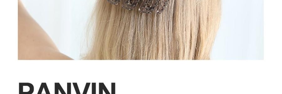 PANVIN盤易 水晶蓬鬆梳 家用蓬鬆按摩梳 鏤空可彎曲排骨梳 #灰色 不含猪鬃款 撫平毛躁 清潔頭皮