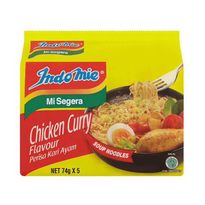 【马来西亚直邮】印尼 INDOMIE 营多面 咖喱鸡汤味快熟面 74g x 5 包