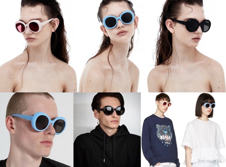 Fashion Sunglasses 7416 White Frame/Grey Lens