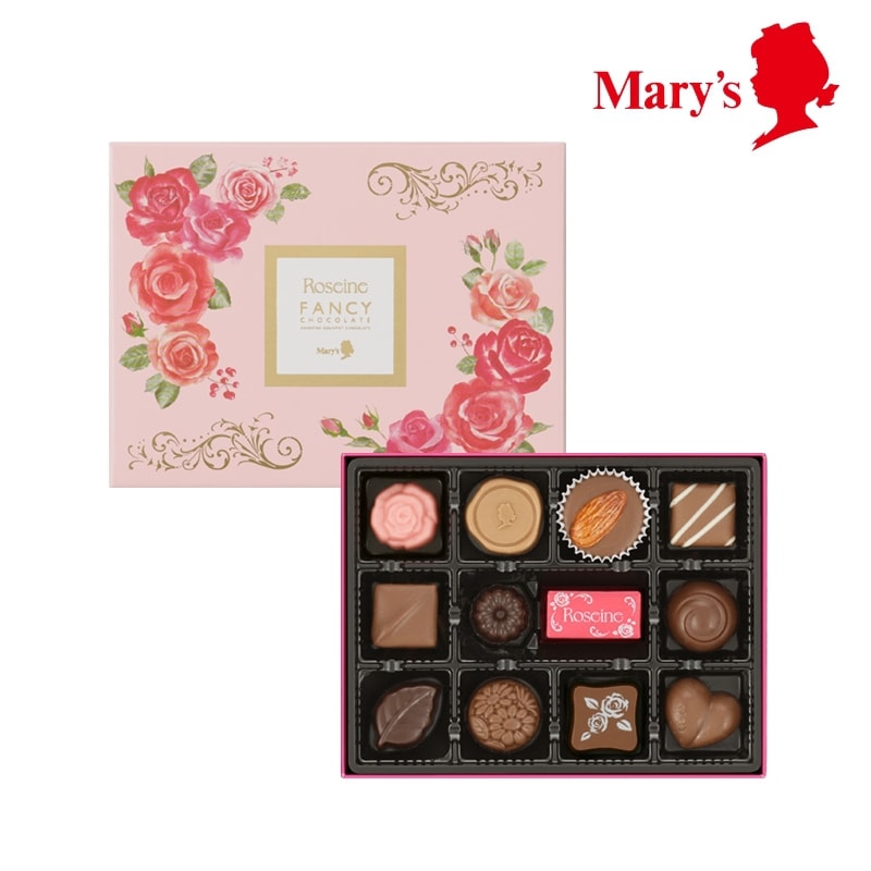 【日本直邮】日本超人气巧克力MARY'S 2024情人节限定 巧克力 方形礼盒 12枚装