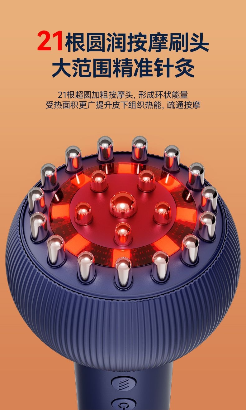 【中国直邮】康佳  经络刷智能按摩刮痧电动加热微电流家用全身  全配款 紫色