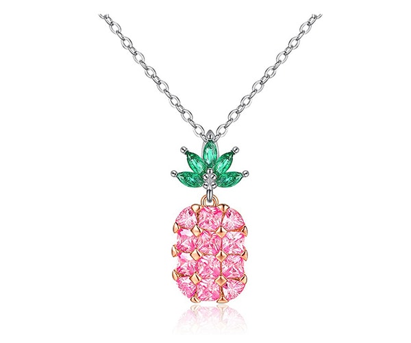 Summery Pineapple Necklace (pink)