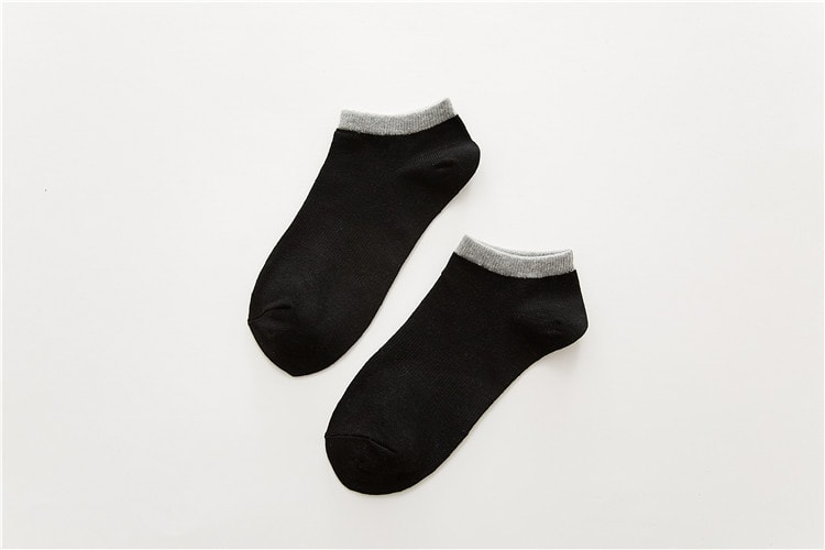 2021LIFE男士全棉船袜袜子-黑色