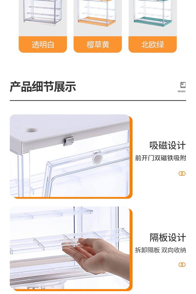 【中国直邮】星优盲盒手办收纳盒展示盒 泡泡玛特展示柜透明白 1个|*预计到达时间3-4周