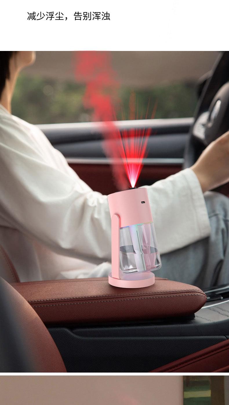 中國 LLD樂樂多 【光與霧的浪漫結合】可搖頭星空燈幻彩加濕器 粉紅色 1件