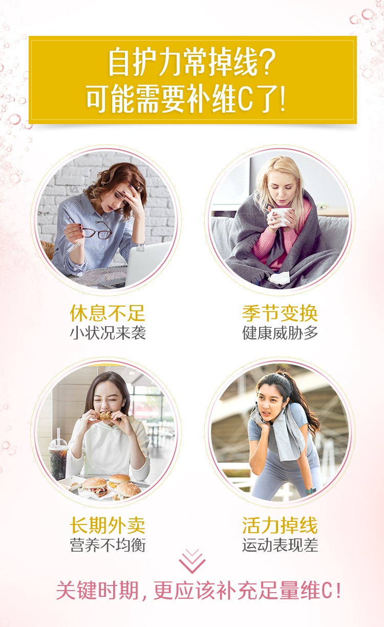 【中國直郵】 澳洲 Swisse 維生素C鋅泡騰片 提升自護力增​​強抵抗力清新 草莓口味40g/瓶