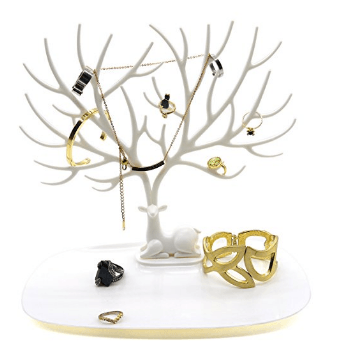 Jewelry Holder/Organizer Jewelry Stand Display Tree White Deer