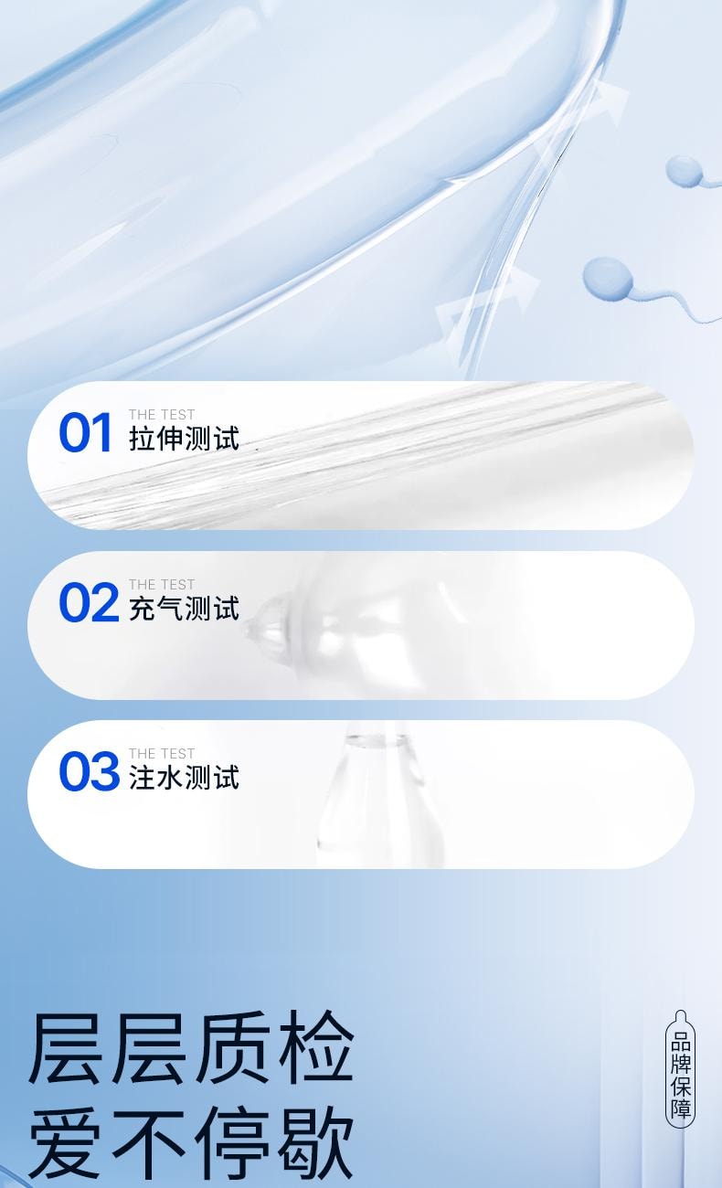 【中国直邮】 名流 致薄003避孕套30只装/盒 嫩滑玻尿酸持久颗粒安全套