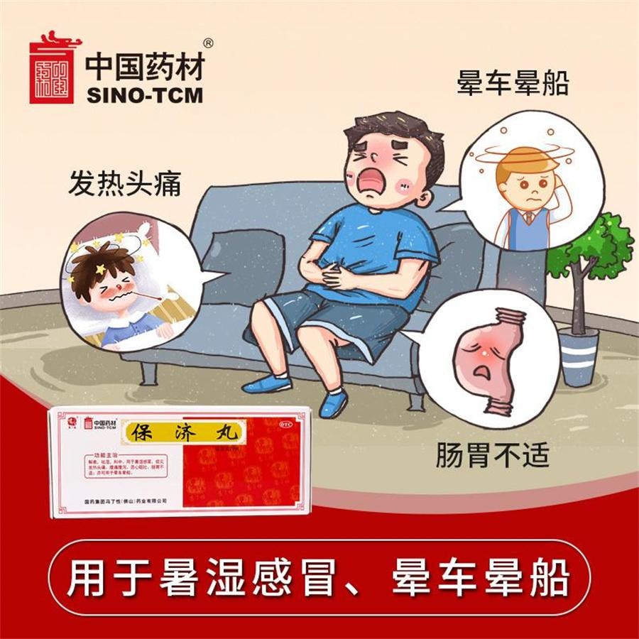 【中国直邮】 中国药材 药材 药材 保济丸 腹泻祛湿调肠胃肠胃药20袋/盒