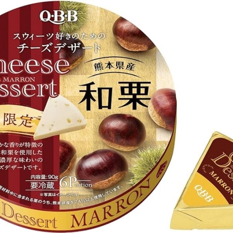 日本 QBB 超級網紅系列 水果起司甜點 即食三角起司塊 熊本縣和栗味 90g