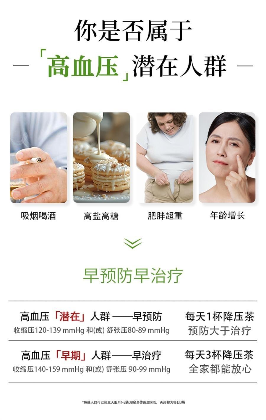 【中国直邮】 茶郎中 降压袋泡茶 清热泻火 平肝明目 用于高血压病头痛眩晕 4.4g*20袋/盒