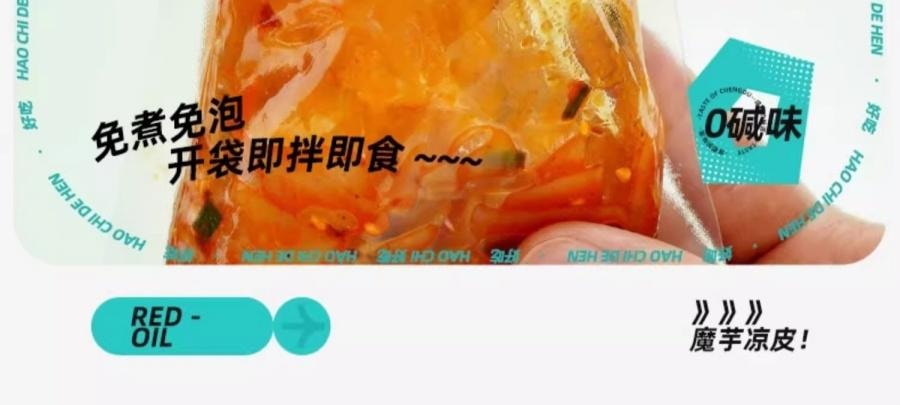 【中國直郵】 真食在精選 阿寬魔芋涼皮組合裝 免泡開袋即食乾拌 【道地四川風味】【0脂低卡面體】夏天冷吃 2袋入520g