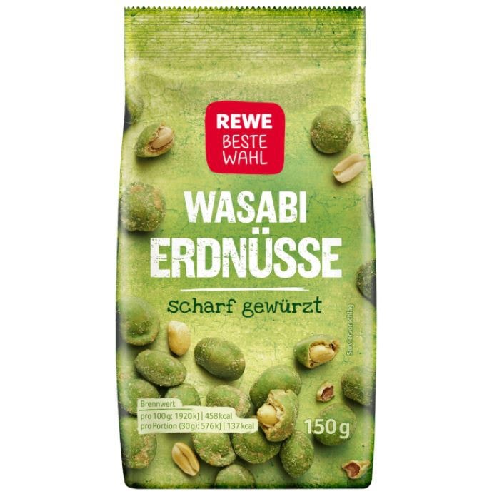 REWE Best Choice Wasabi Peanuts 150g