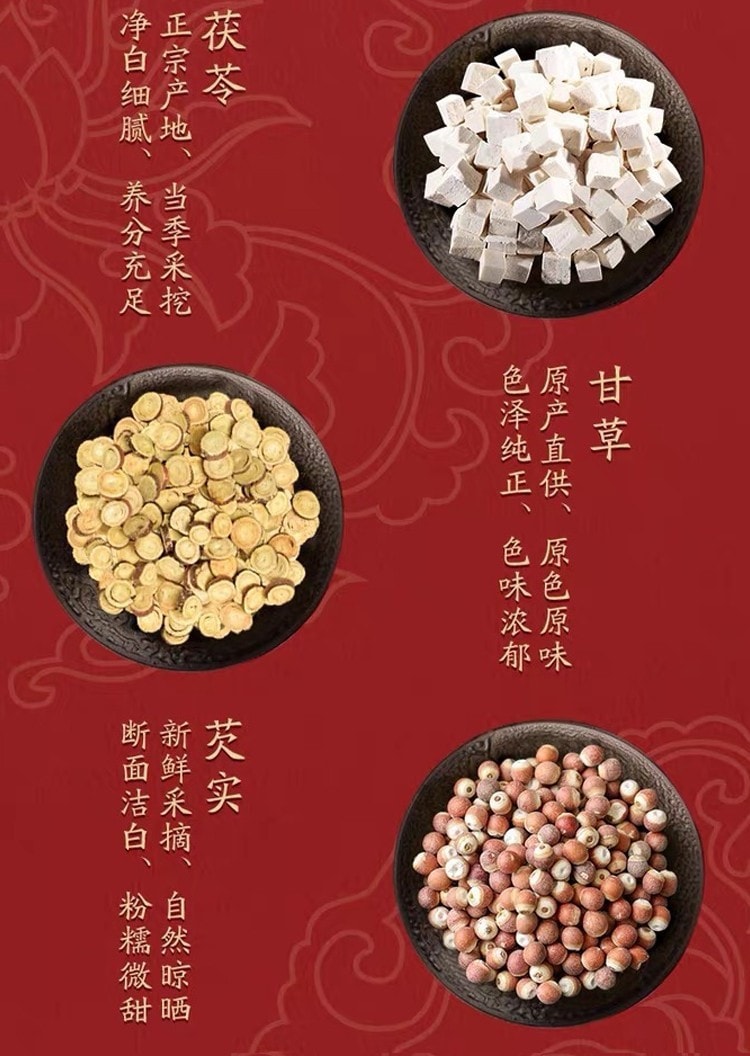 【中國直郵】北京同仁堂 赤小豆茯苓橘皮薏米茶 消腫利濕 解毒排膿 健脾止瀉150g/盒