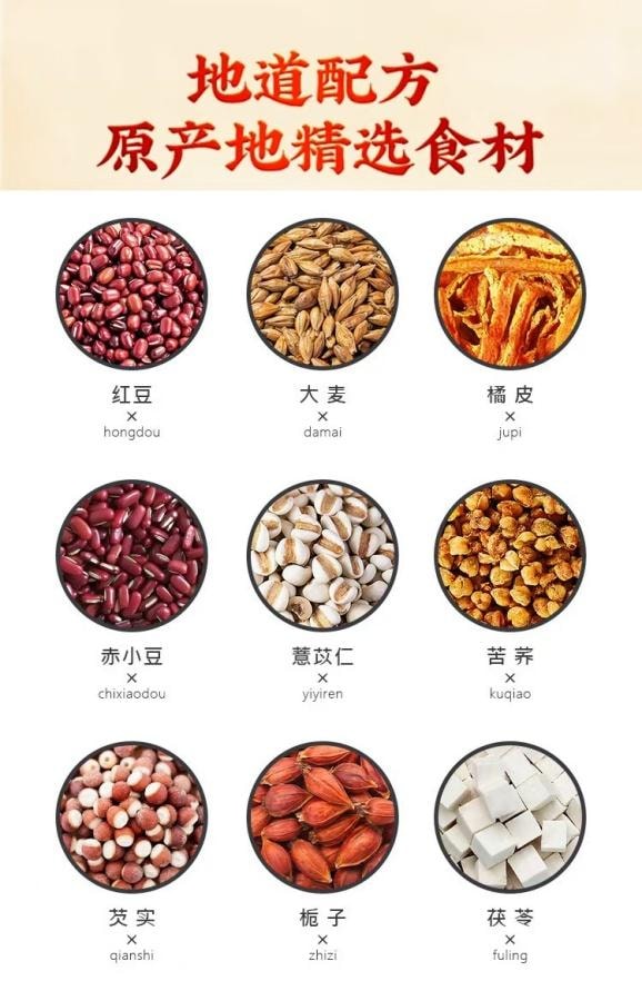 北京同仁堂 芡實茯苓紅豆薏米茶160g 1盒裝 四味祛濕茶 古方配比0添加 國貨精品