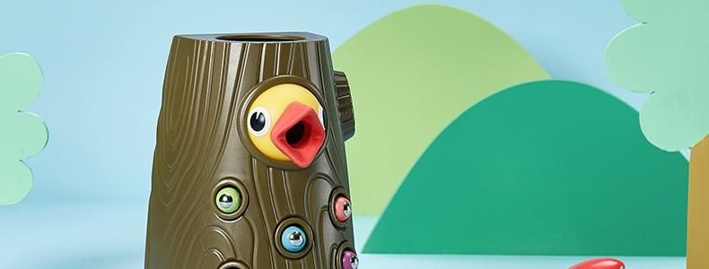 BC BABYCARE 儿童益智玩具 亲子互动游戏道具 啄木鸟捉抓虫子