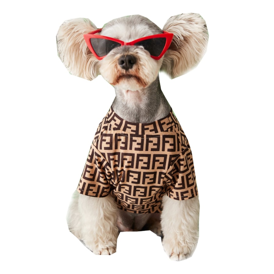 TAWNEY BESR 狗狗衣服夏装薄款透气防掉毛泰迪雪纳瑞博美比熊柴犬T恤短袖 #S