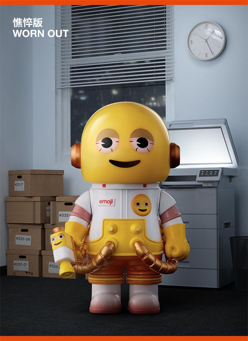 【中国直邮】 POP MART 泡泡玛特 MEGA SPACE MOLLY 100% × emoji™ 盲盒礼物 随机1个装