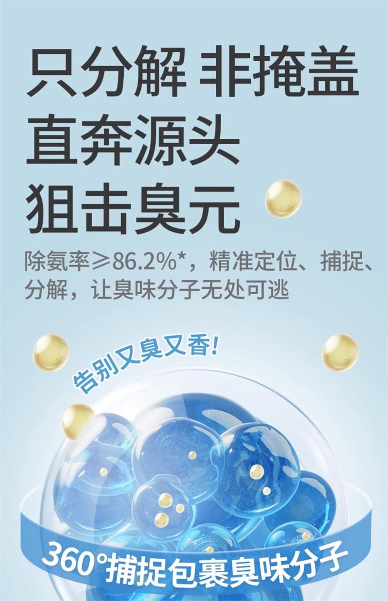 【中国直邮】  润本| 润本| 润本 润本 空气清新剂厕所除臭香薰珠卫生间去异味神器卧室香氛持久留香  月下苍兰240g