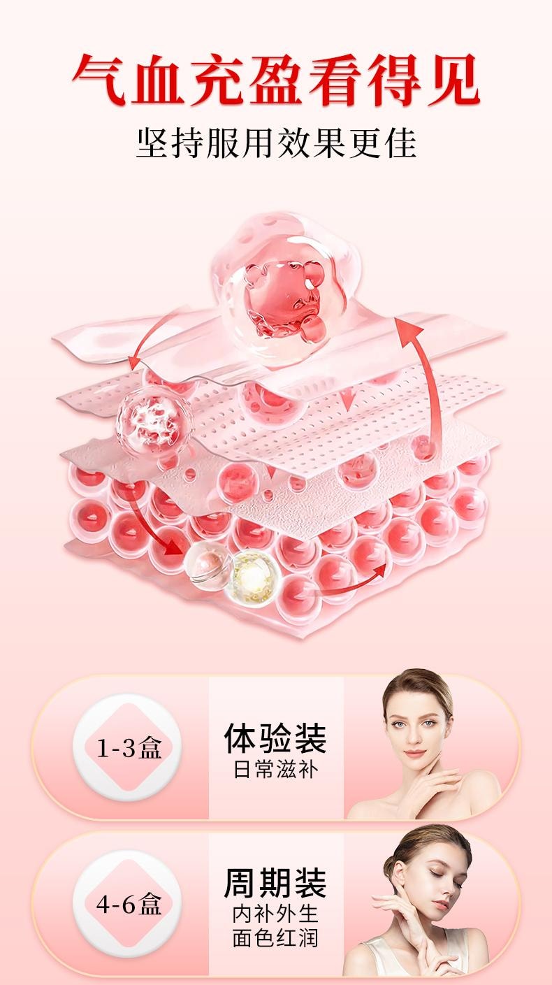 【中國直郵】 黃金搭檔 黃耆阿膠口服液10ml*15支/盒補血養補氣血補鐵貧血女性調理營養品