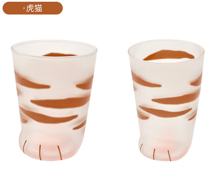 ISHIZUKA GLASS 石塚硝子||ADERIA coconeco创意猫爪玻璃杯子||虎猫 230ml