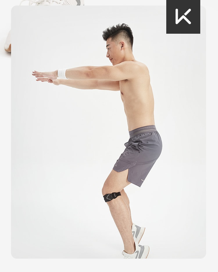 【中国直邮】Keep针织髌骨带跑步专业保护膝盖护膝  均码黑色一只装