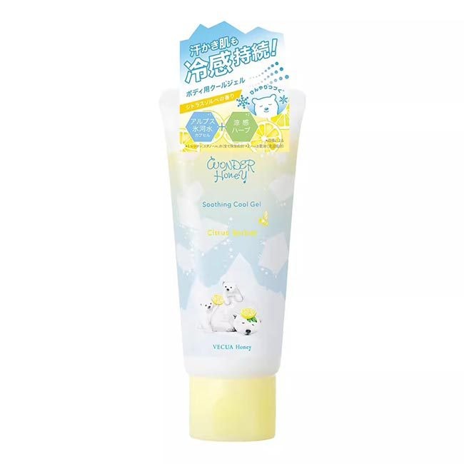 【日本直郵】Vecua&nbsp;Honey&nbsp;Wonder&nbsp;Honey&nbsp;夏季限定&nbsp;芳香清涼冷感身體保濕啫咖哩霜&nbsp;柑橘沙冰香&nbsp;&nbsp;60g