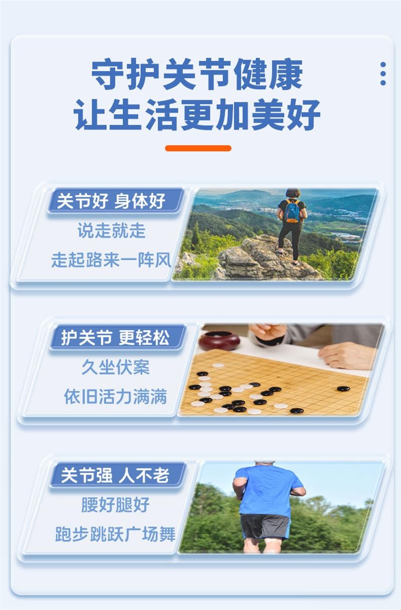 【中国直邮】 恒玉佳 硫酸氨基葡萄糖胶囊 关节炎膝盖疼痛专用药氨糖软骨素消炎药中老年 18粒/盒