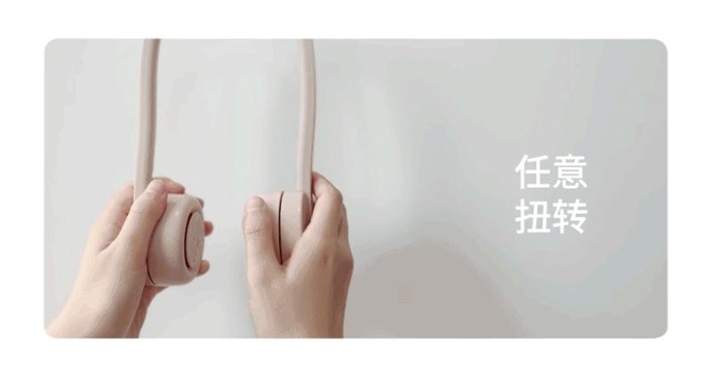 【中国直邮】  SOLONE 素乐小风扇usb可充电挂脖风扇静音随身便携 黑色 1个装