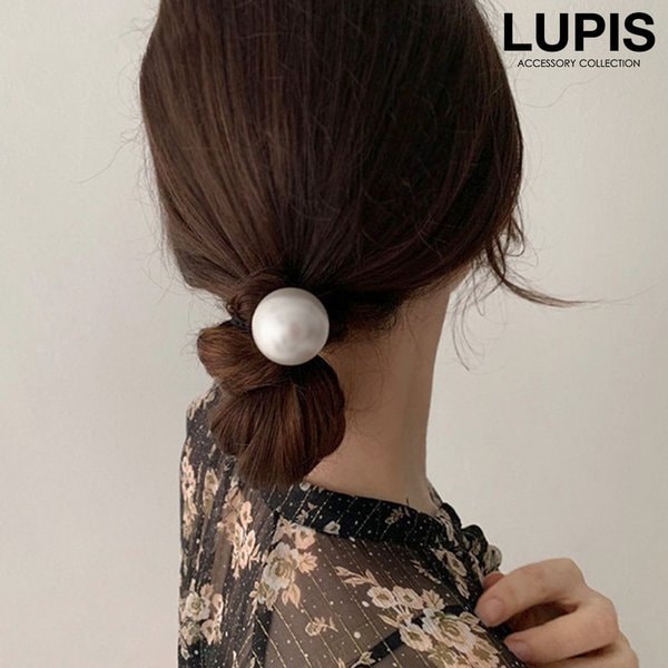 【日本直邮】LUPIS 大直径单颗珍珠发圈