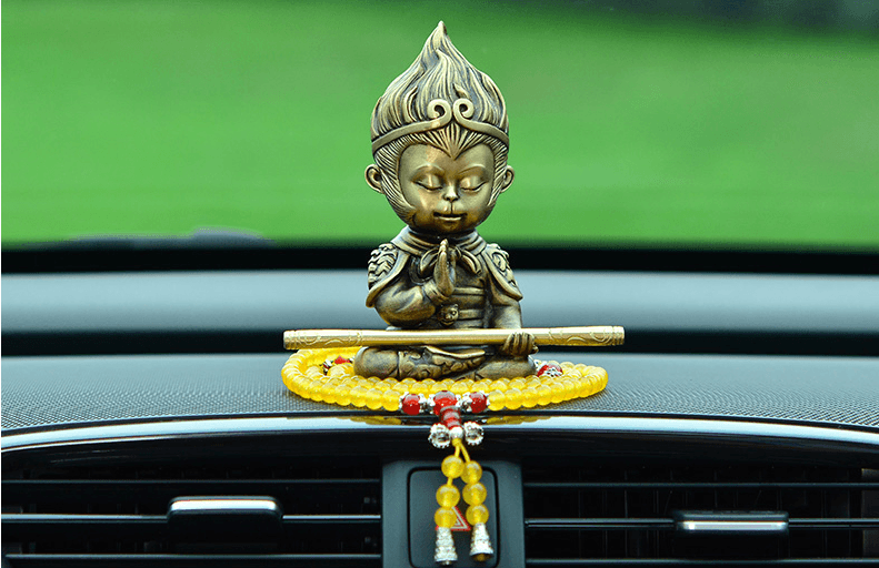 China Direct Mail 2019 Pure Copper Sun Wukong Car Accessories Creative Decoration Gold # 1 piece