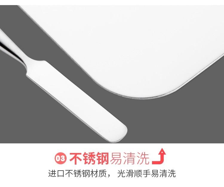 玛莉安Malian【官方授权旗舰店】化妆师专用不锈钢调色盘和调色棒 (抗腐蚀抗氧化) 2个装