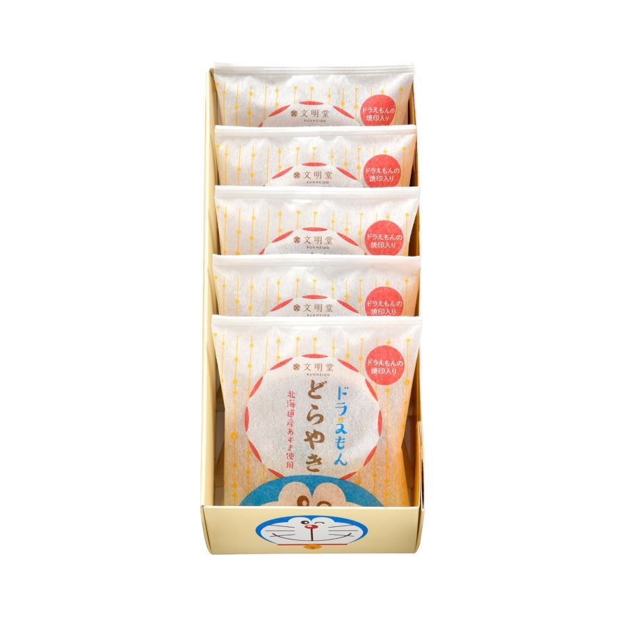 【日本直邮】文明堂 哆啦A梦联名铜锣烧 红豆夹心蛋糕5个一盒