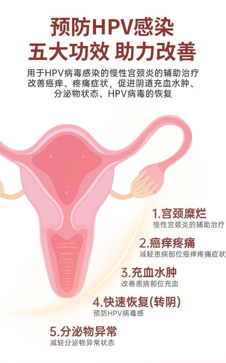 【中国直邮】 北京同仁堂 医用抗HPV病毒妇科凝胶3g*1支/盒