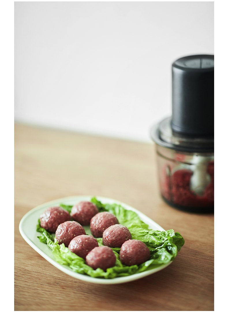 OLAYKS 1.2L 绞肉机家用电动小型多功能全自动搅拌机碎肉打馅蒜泥机 电压100-120V通用