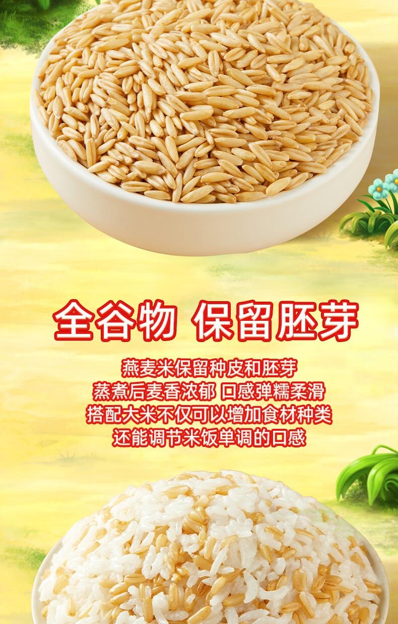 【中国直邮】 十月稻田 燕麦米 五谷杂粮 真空装 健康食品 1kg