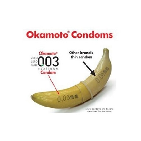 日本OKAMOTO冈本 003系列 天然超薄安全避孕套  L大号 10个