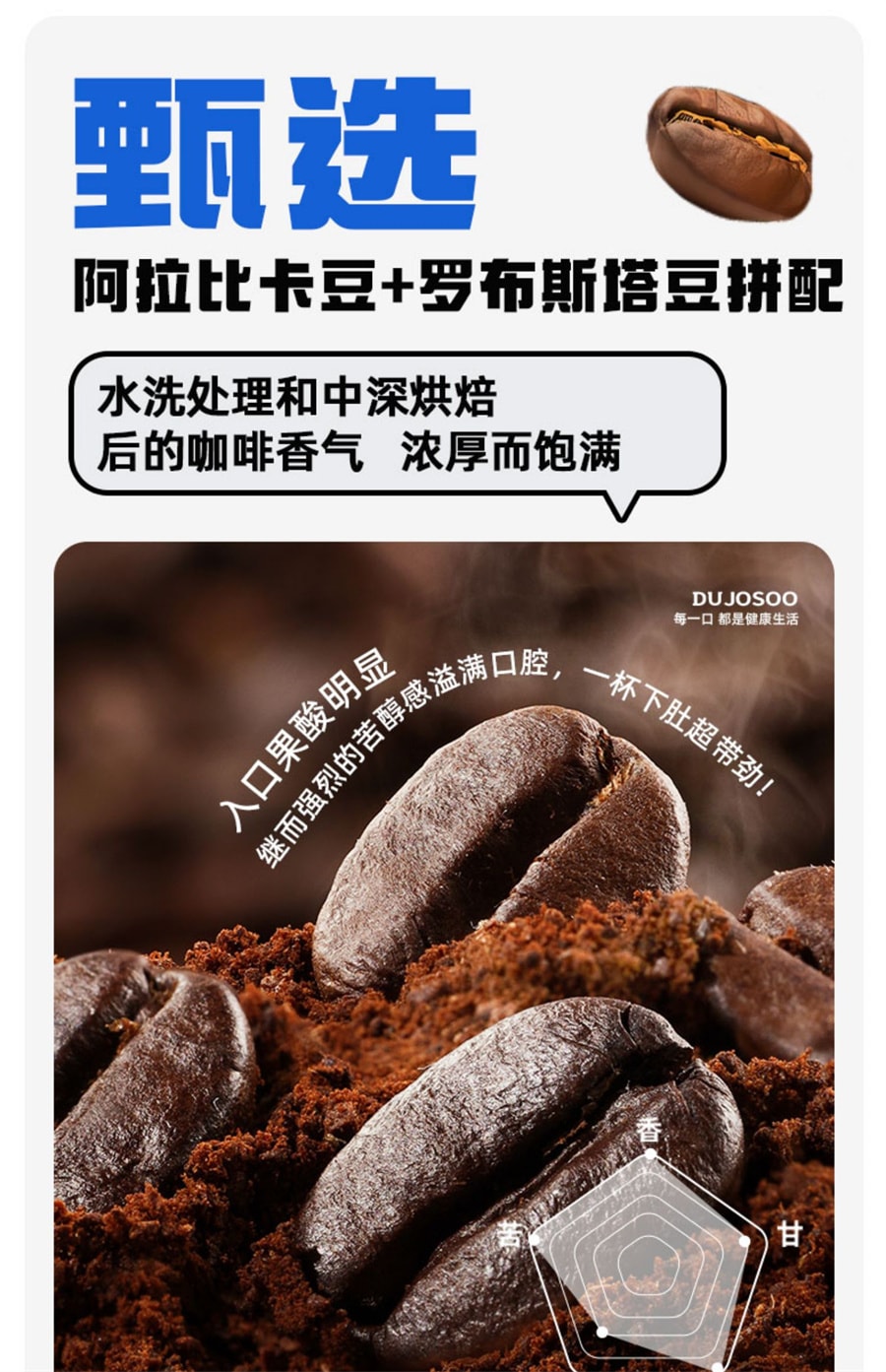 【中国直邮】 暴肌独角兽 黑咖啡无蔗糖燃提高0脂代减谢速溶肥意式粉 意式咖啡30杯装 60g