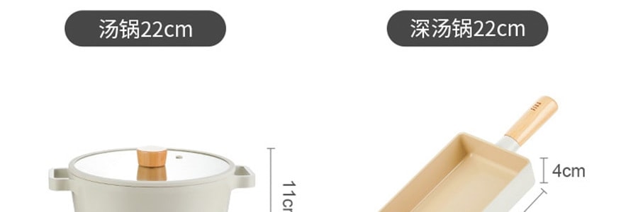 韓國NEOFLAM FIKA 木柄陶瓷鑄造平底煎鍋 9" 24cm【小紅書爆款】
