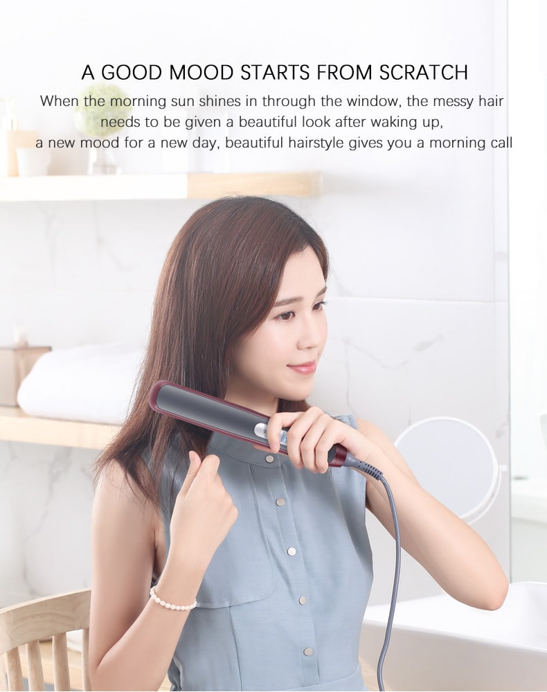 K·SKIN金米 兩用直髮梳夾板 家用直捲捲髮棒 不傷發小直板夾KD388B紅色 1台