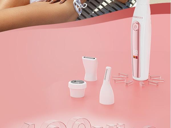  MAXGROOM 歷史最低價【美國現貨】 女士剃毛套組4件套 可換頭設計 剃眉剃毛全身不同部位毛髮處理 ZC-T18 600mAh 1套