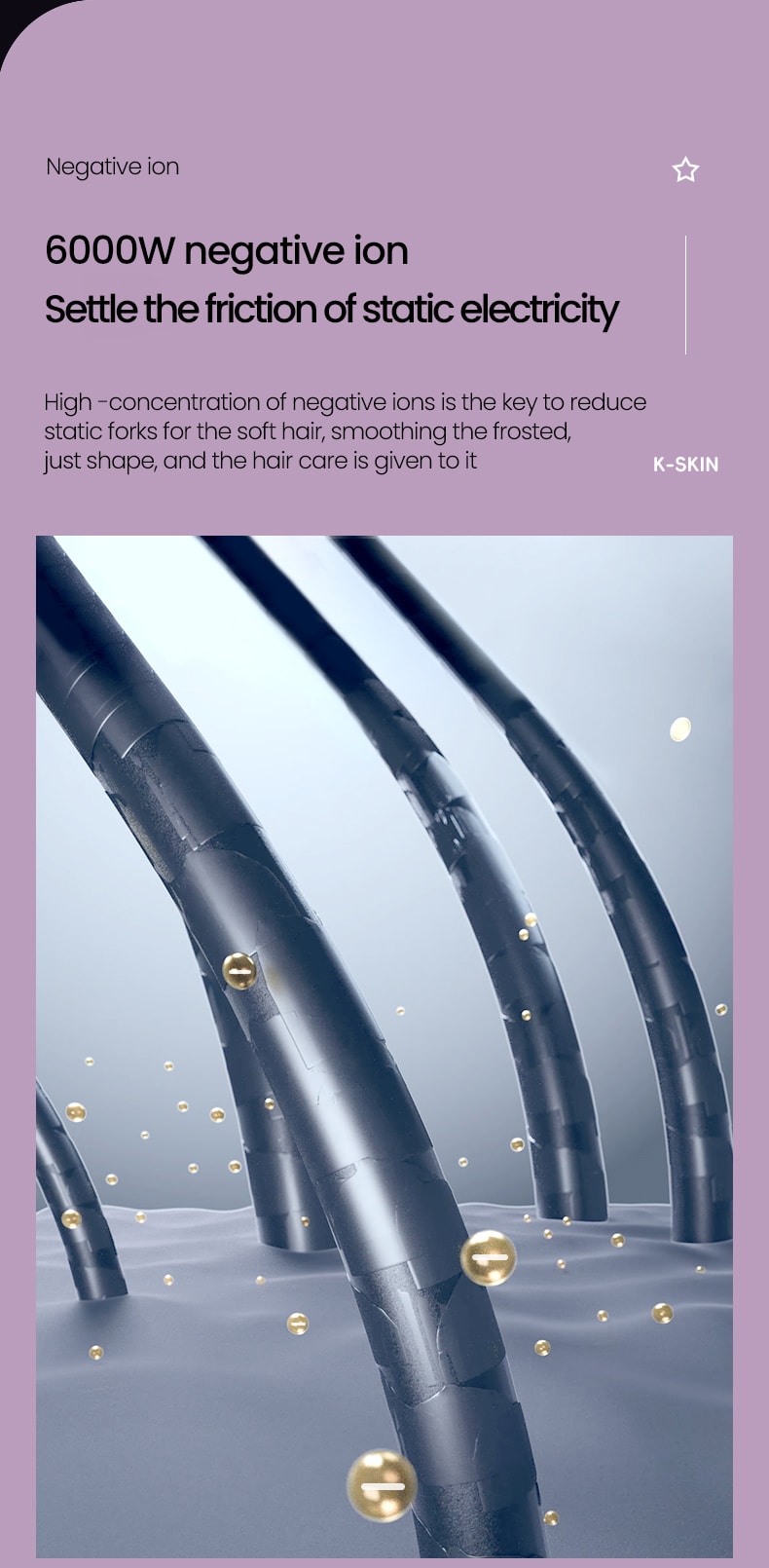 中國 K·SKIN金米 無線直髮梳 負離子護髮 便攜美 兩用髮梳 電梳子 直板夾 防靜電 KD382S 1台