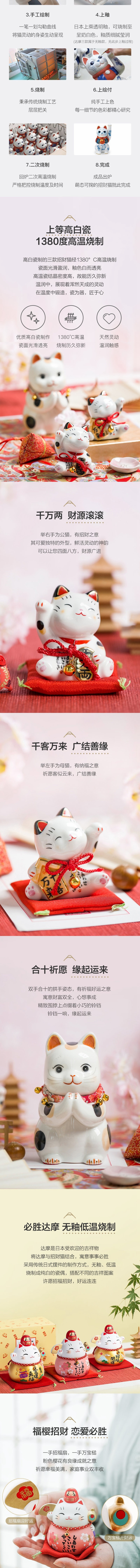 Lifease 【Japanese Design】Fortune Cat