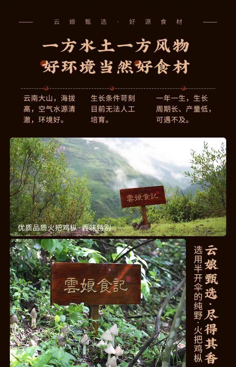 【中国直邮】 云娘食记 油鸡枞菌 即食下饭菜 250g*1瓶