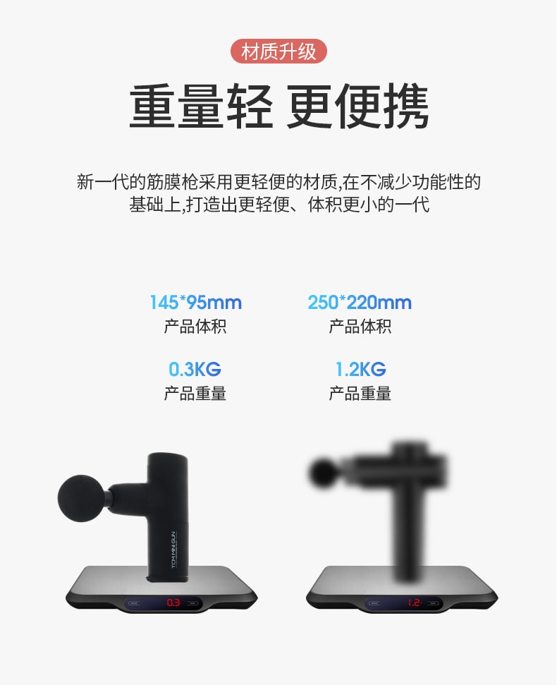 【中国直邮】MINI筋膜枪无刷小型按摩枪肌肉放松器 黑色款