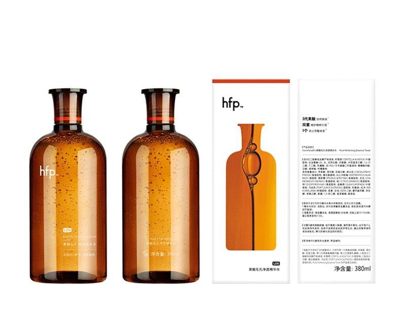 【中国直邮】 hfp 果酸水湿敷乳糖酸爽肤水补水保湿收缩毛孔闭口精华化妆水男女 380ml/瓶