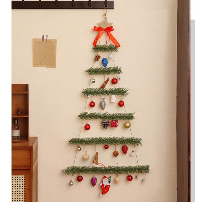 【中國直郵】 爪哇島 牆貼聖誕裝飾 折疊發光掛飾 家用套裝 綠色