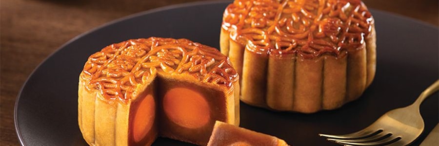 香港美心 雙黃蓮蓉月餅禮盒 4枚入 740g【廣式傳統】【現貨】【中秋佳節】