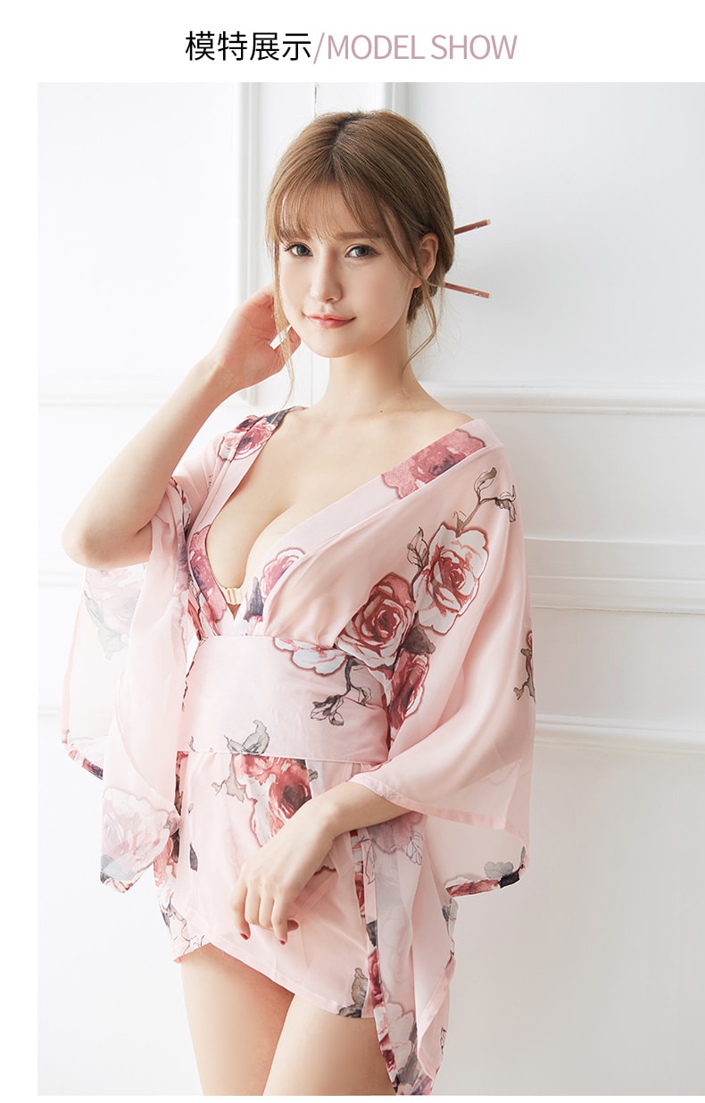  Pure beauty beautiful and sexy kimono. Sweet rose. One size